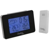 Casativo Wetterstation Funk mit Außensensor 60m kabellos Thermometer&Hygrometer Funkwetterstation (Wettervorhersage mit Symbolen & Eis-Warner/12-/24-h-Anzeige)