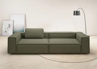 Home affaire 3-Sitzer "Watertown moderner 3-Sitzer" extra breites Sofa mit in eleganten Bezügen & großzügiger Sitzfläche