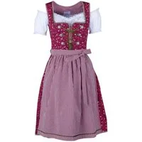 Ramona Lippert Dirndl Elli Trachtenkleid rot geblümt mit Bluse Rocklänge 60 cm