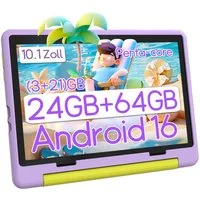BUFO Kinder Lern-Tablet mit Elternkontrolle 10'' Android 16, 64GB Tablet (10", 64 GB, Android 16, Kids Bumper blau)