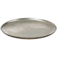 MARELIDA Dekoteller Dekoschale Dekotablett Kerzenteller Aluminium rund D: 20cm silber