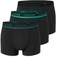 uncover by SCHIESSER Boxer Uncover Cotton (2er Pack) ohne Eingriff, Logo-Bund, elastisch, Single Jersey-Qualität