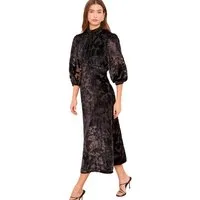 LIPSY Midikleid Lipsy Midikleid aus Samt mit Puffärmeln, Regular (1-tlg)