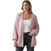 Worldclassca Cardigan Worldclassca Strickjacke Cardigan Uni Open Front Pullover Lang Casual Neue Kollektion - Stilvolle und gemütliche Strickmode für Damen