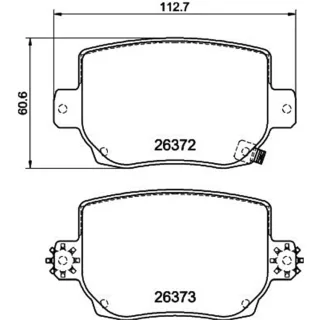 Hella Bremsbel?ge hinten Tesla Model 3 Y 8DB355041-041