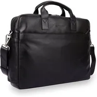 Gentlemen's Laptoptasche Slim - Notebooktasche aus Leder mit Schultergurt 14 & 16 Zoll, Echtleder, großes Hauptfach, Schultergurt, Geschenkverpackung