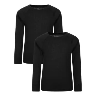 Mountain Warehouse - "Talus" Base Layer Oberteil für Kinder (2er-Pack) (Schwarz)
