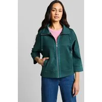 TOM TAILOR Sweatjacke Strick & Sweatshirts Boxy Fit Scuba Sweatjacke