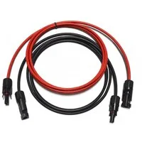 smartEC Solarkabel Verlängerungskabel 4 - 6mm² mit Stecker 2x 2m 4mm² Solarkabel, Außenduchmesser: 5,2mm (200 cm), Kabeltyp H1Z272-K IP68 Verlängerungskabel 1-30 Meter