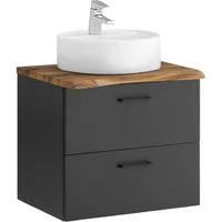 welltime Waschtisch Trento in verschiedenen Ausführungen inkl. Waschbecken, Badmöbel in Breite 60 cm, Badschrank Waschplatz mit 2 Schubladen