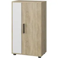 Vicco Kommode Berno, Sonoma/Weiß, 50.1 x 87.3 cm mit 2 Fächern (1 St)