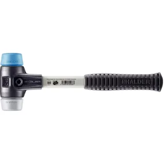 HALDER SIMPLEX - Schonhammer mit verstärktem Tempergussgehäuse und Fiberglasstiel, TPE-soft/TPE-mid - 3713.040