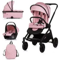 Chipolino Kombi-Kinderwagen Magnum 3 in 1, Aluminium, i-Size, 5-Punkt-Gurt, 3-Punkt-Gurt, Babywanne, Babyschale