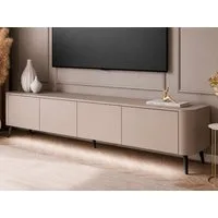 ALLHOUSE24 TV-Schrank LUMINA PUSH TO OPEN mit LED auf Metallfüßen TV Lowboard Gesamtbreite 200 cm