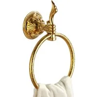 Belle Arti Handtuchhalter Luxus Handtuchhalter Handtuchring Handtuchstange Badaccessoire Messing, Badetuchhalter Badetuchaufhänger Badetuchhaken gold poliert rostfrei