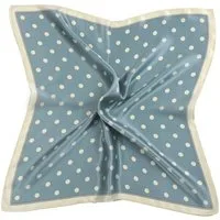 MayTree Seidentuch quadratisch, kleine Punkte 53x53 cm, Nickituch, Bandana, (Stück), 100% Seide