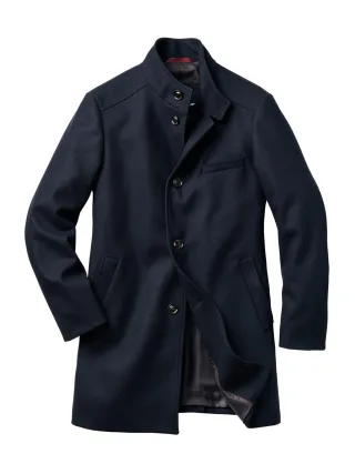 Mey & Edlich Herren Lifetime-Mantel Blau Obermaterial: 70 % Wolle, 20 % Polyamid, 10 % Kaschmir