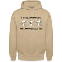 Spreadshirt Hoodie Peanuts Design Snoopy Geburtstagstanz Mädchen Unisex Hoodie (1-tlg)