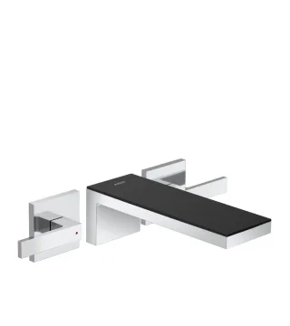 Hansgrohe 3-Loch Waschtischm. Axor MyEdition F-Set Wandmontage schwarz/chrom, 47080600 47080600