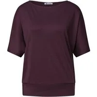 STREET ONE Kurzarmshirt LTD QR basic shirt w.bottom cu