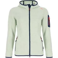 Blue Wave Strickfleecejacke Damen Fleecejacke Lotte Kapuze - Jacke Fleece Strick- & Melange-Optik Reißverschluss, Elastikabschluss an Arm & Bund, Reißverschluss-Taschen