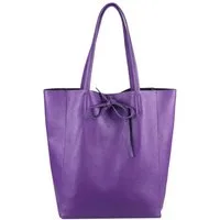ITALYSHOP24 Schultertasche Made in Italy Damen Premium Leder SHOPPER Tasche HOBO Umhängetasche, Echtleder Business Bag leicht groß klassisch sicher geräumig Beutel