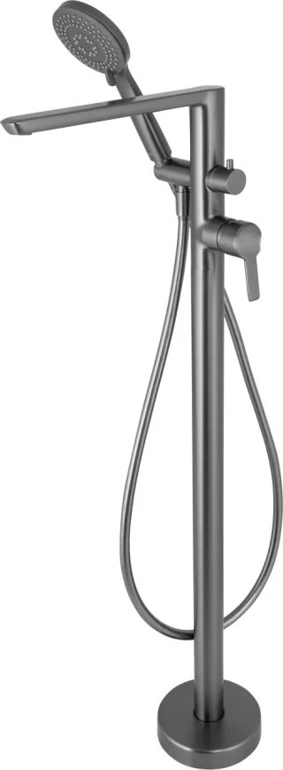 Neuesbad Serie 200 Freistehende Wannenarmatur mit Brauseset, Titan NB1DEBQAD17M1