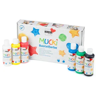 Kreul Mucki Bastelfarben, 6x 80 ml