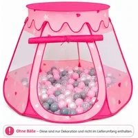 SELONIS Spielzelt Kinder Spielzelt Pink 105x90 cm faltbar Indoor Outdoor Zelt Mädchen (Spielzelt-Set für Mädchen, faltbar, Indoor & Outdoor geeignet, Kinder Spielzelt mit Tragetasche – faltbares Indoor & Outdoor Zelt) Leichtes faltbares Kinderzelt fü