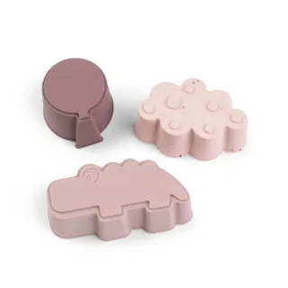 Done by Deer Silikonformen 3er Set Happy Clouds, rosa