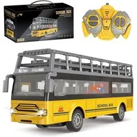 Esun RC-Auto Ferngesteuerter Auto RC Car mit Lichtern 4 Kanal RC Bus Spielzeug 1:30 (SET, Komplettset), Ferngesteuertes Auto für Kinder ab 3 4 5 6 7 8