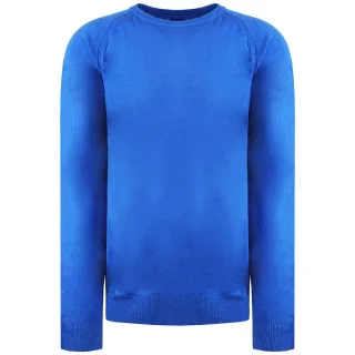 Insel Grüne Raglan -Herren -Marine -Pullover