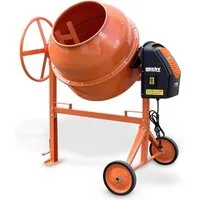 Hecht Betonmischer Mörtelmischer 2223, 1100W, 200L Volumen, 26 U/min, Ø 415 mm, 270 mm Räder, IP44 & Schutzklasse II