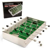 Goods+Gadgets Kickertisch Kickertisch Mini-Tischfußball – Alu Kicker für Kinder & Erwachsene. (Alu Kicker-Tisch, im Taschenformat), Soccer Table