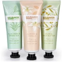 BRUBAKER Handcreme Pflegecreme Geschenkset für trockene raue rissige Hände - Hand Cream Geschenk Set für Frauen und Männer mit Urea und Sheabutter, 3-tlg., 3er Pack feuchtigkeitsspendende Handpflegecreme
