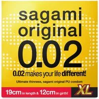 Sagami Kondome Original XL-Size Packung mit, 1 St., latexfrei, 1 besonders großes Kondom für Latex-Allergiker