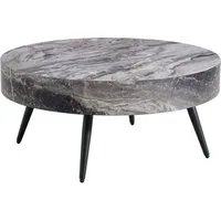 gopop Couchtisch runder Wohnzimmertisch mit Metallbeinen im Industriestil (1-St), 70 x 35,5 cm