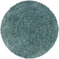 SIMPEX24 Teppich Unicolor - Einfarbig, Rund, Höhe: 30 mm, Einfarbig Shaggy Teppich Wohnzimmer Langflor Versch. Farben und Größen