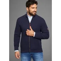 DELMAO Strickjacke Bis Größe 4XL, Struktur mit Wabenstruktur