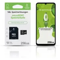 Tec-Expert microSD Karte S&L für Samsung Galaxy A34 5G Speicherkarte (256 GB, Class 10, microSDXC)