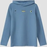 s.Oliver Sweatshirt T-Shirt Langarmshirt aus leichtem Sweat mit Front- und Rückenprint