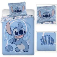 Disney Baby Babybettwäsche Disney Lilo & Stitch Babybettwäsche 100x135 cm Blauer Wende-Bettbezug, Renforce, 2 teilig, Wendbar mit 2 Motiven