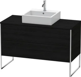 Duravit XSquare Konsolenwaschtischunterbau bodenstehend Eiche Schwarz Matt 1200x548x778 mm - XS49220 XS492201616