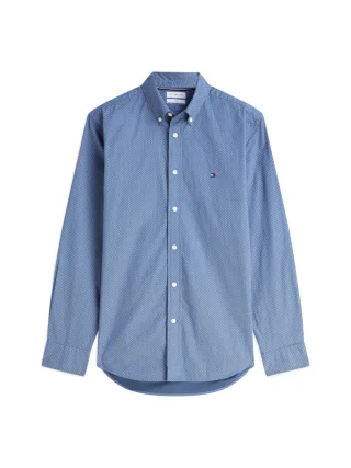 Tommy Hilfiger - Gemustertes Hemd blau - Gr. - XXL