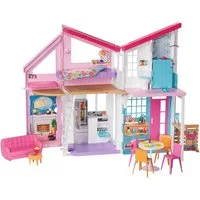 Barbie Puppenhaus Malibu Haus, zweistöckige Traumvilla, mit 6 Zimmern