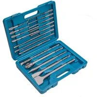 Falon-Tech Bohrer- und Meißelsatz Betonbohrer Bohrerset Meißelset Bohrer Meißel Steinbohrer Set 17 SDS+, (17-tlg)