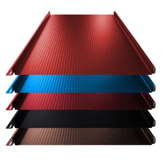 Stehfalz Terrano | Dach & Wand | 0,50 mm | Stahl | Nanowelle | 525 mm Breite | 25 µm Polyester