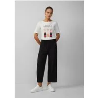 s.Oliver 7/8-Hose Hose Plissierte Culotte mit Elastikbund und Bindeband