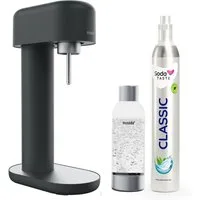 mySoda Wassersprudler Mysoda Ruby 2.0 Wassersprudler Basispaket, Mattes Alu-Design, inkl. CO2 & Flasche, stromloser Betrieb