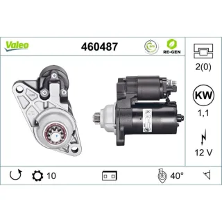 Valeo Starter 1,1 kW Audi Seat Skoda VW 460487